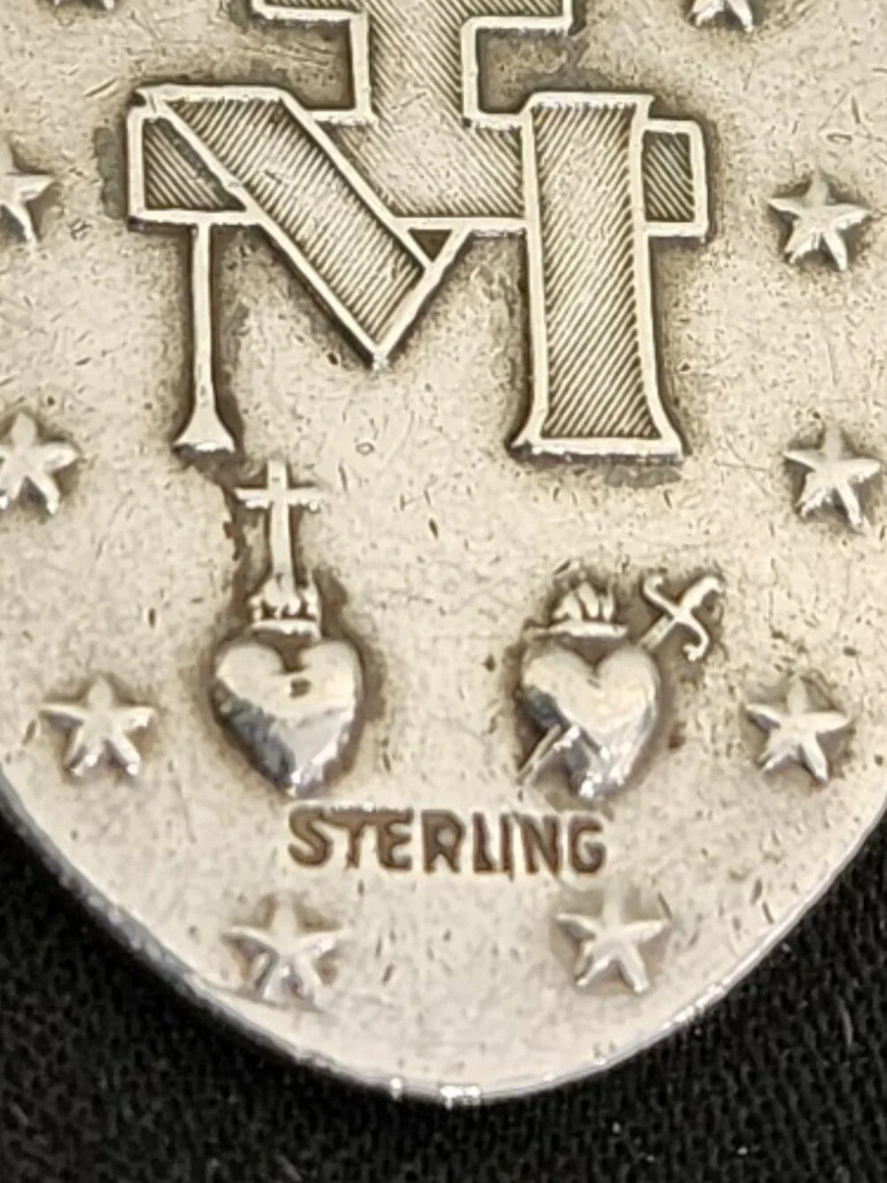 Vintage WWII Sterling Silver Miraculous Medal 
